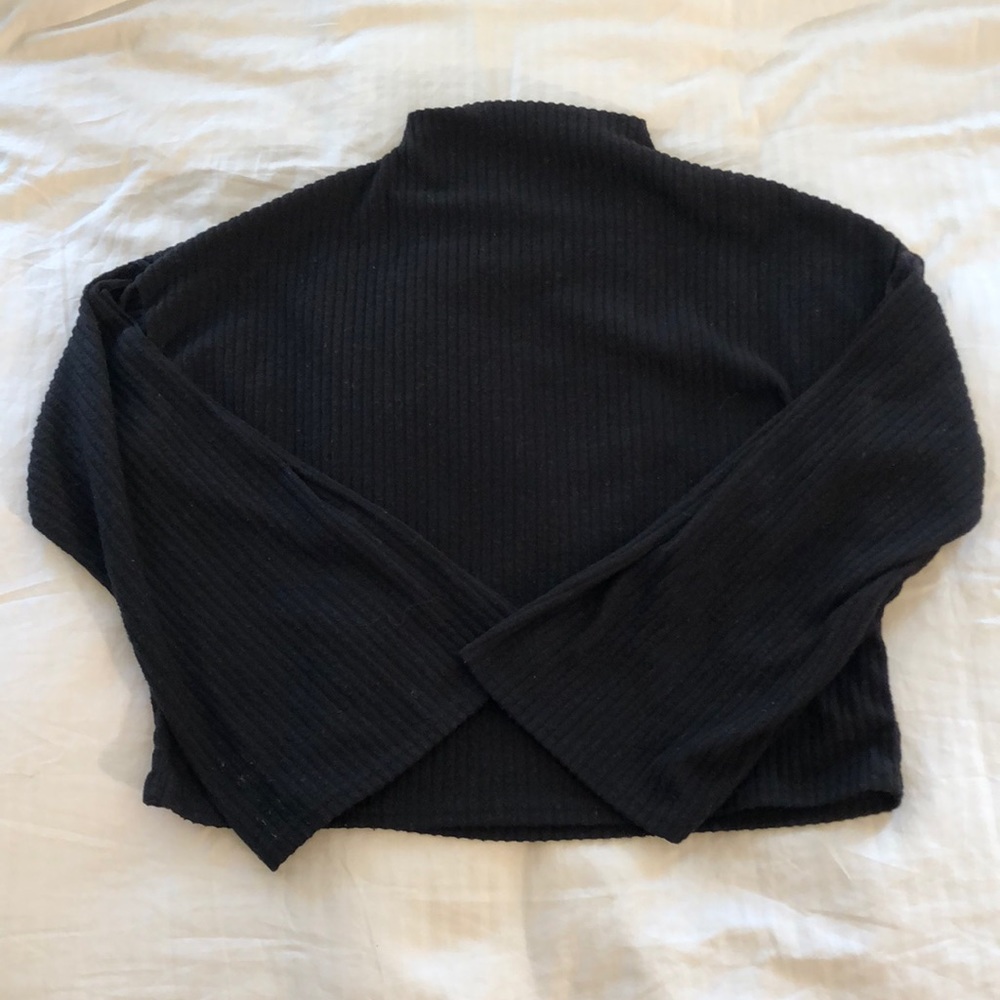 Mikey and Joey Black Turtleneck